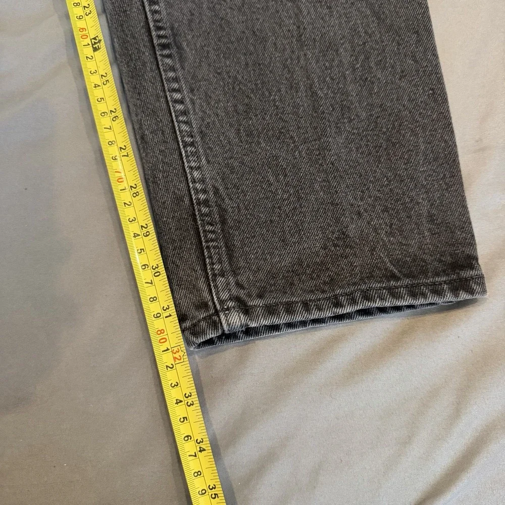 Vintage Levis 550 Relaxed Fit Orange Tab Black Jeans Made In USA Mens 38W-32L